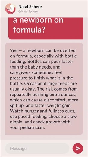 Can you overfeed a newborn on formula?