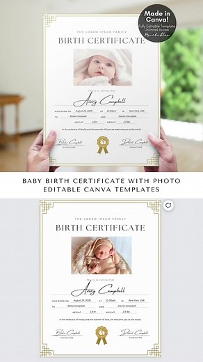 Introducing our exquisite Editable Certificate of Birth Certificate Template! This remarkable digital download offers a charming and customizable solution for capturing and celebrating the joyous arrival of your little bundle of joy. Our Editable Certificate of Birth Certificate Template is not limited to celebrating the arrival of a newborn. It also serves as a memorable keepsake for parents welcoming an adopted child into their hearts and homes. Our template offers the flexibility to customize