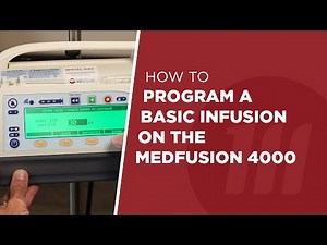 How to Program a Basic Infusion on the Medfusion 4000 Syringe Pump