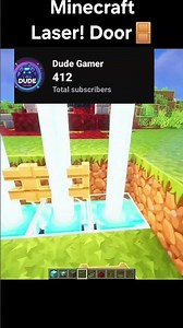 How to Make a Laser Gate in Minecraft – Easy Redstone Tutorial #minecraft #shorts #redstonehacks