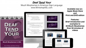 Mouth Morphemes in ASL This book and the embedded videos (or accompanied DVD) are designed to provide information about the non-manual aspects of ASL: what to do with your mouth when signing ASL! The book is packed with information and the video features Dr. Byron Bridges demonstrating appropriate mouthing. A MUST for interpreters and ASL students! 48 mouth morphemes are demonstrated and include examples, general overview on non manual signals. This book is a reprint and republishing of the orig