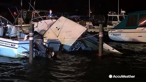 Flipped boats, trees on cars... scenes from last night's "bomb cyclone". https://bit.ly/2MNGNAa | AccuWeather