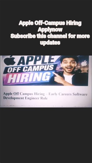 Apple Off Campus Hiring – Early Careers Software #job #jobsearch #freshers #trending #shorts