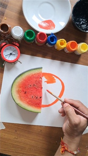 Art or Reality? 🤯🍉|#art #artbox #trending #shorts #fruit #watermelon