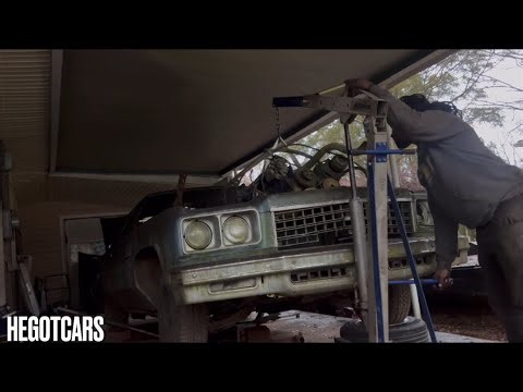 PULLING THE MOTOR OUT OF A 1976 CHEVY IMPALA 🚨 LS SWAP COMING SOON!