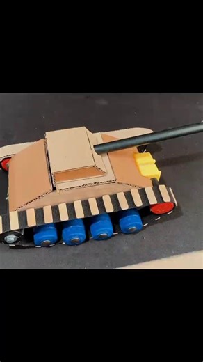 Make a rc tank using cardboard #amazing #diy #shorts
