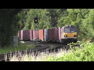 (HD) DB Schenker Class 92 hauled Channel Tunnel freight trains at Otford - 21/7/12