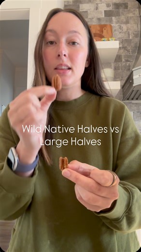 What makes Wild Native Halves different? Unlike Large Halves, Wild Native pecans have a naturally harder shell. That tougher shell can lead to more broken halves during processing, but it also protects a deep, authentic pecan flavor you cannot beat. Wild Native Halves are a true regional pecan and are natural to our region. Many times at the grocery store, you will not see a specific pecan variety named on the bag. They are usually labeled simply as pecan halves. That is completely normal, but o
