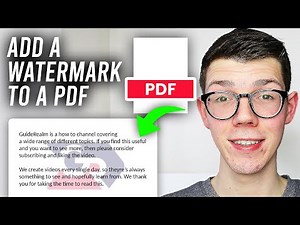 How To Add A Watermark To PDF - Full Guide