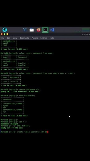 MariaDB SQL Practice | DataBase CLI Operations (3) #MariaDB #SQLPractice #Linux #Parrot #DataBase