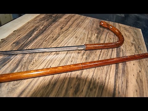 I found a secret DEADLY cane sword when i restored it. (not wood carving)