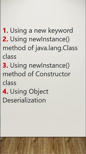 Different Ways to Create Objects in Java | #shorts