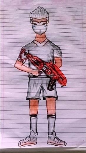 free fire max carector drawing 🤯⚡ like and subscribe 🙏 comment to next drawing 😄