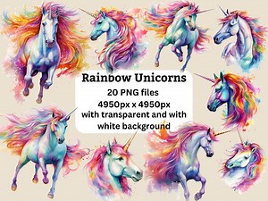 Rainbow Unicorns Clipart, Unicorn Png, Unicorn Clipart, Unicorn Head, Unicorn Face Clipart, Unicorn Illustration, Cute Unicorn Png,unicorns - Etsy