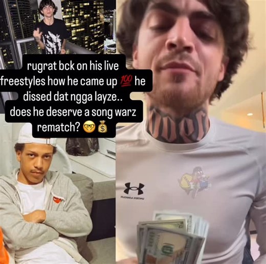 @juugricharchive on Instagram: "s/o rugrat i fw dog music fa sho. But we all rememba how dat last battle went 😅🫶🏻💰.. yall know how i feel abt "1900 archie" one of the best ug beef records in history. nonetheless rugrat do got barz and is back in mode.. who knows could be worth a rematch 💰 🤓what u think? #deletingsoon"