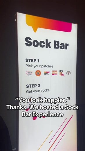Sock 101 on Instagram: "✨ Want to wow your clients? Host a custom Sock Bar (or Shoe, Bucket Hat, or Trucker Hat Bar) with us! Here’s how it works: 1️⃣ Pick your experience and Share your event details—we’ll handle the prep. 2️⃣ Create your product, patches & signage (our designers can help!). 3️⃣ We ship everything straight to the venue. 4️⃣ Our team sets up, runs the event & handles tear-down. 5️⃣ Watch guests leave with a one-of-a-kind keepsake + an unforgettable experience. Perfect for compan