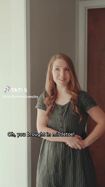 Nothing more romantic than kissing under the parasitic poop sticks. #crunchyhumor #mistletoe #christmas