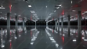Maintenance staff performing detailed cleaning inside a climatecontrolled data center focusing on debrisfree floors and equipment to support uninterrupted operations.