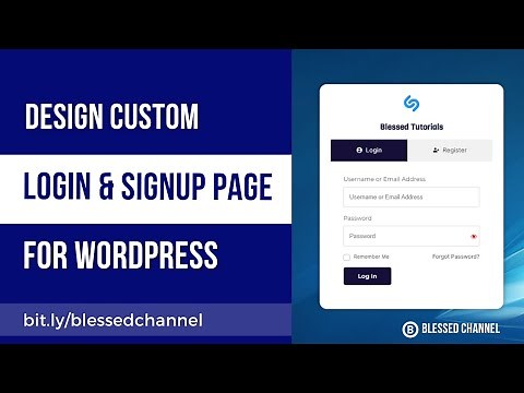 Design Custom Login & Signup Page For WordPress with Elementor-2024