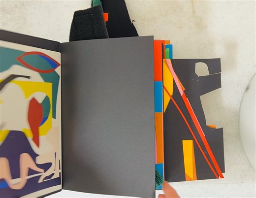 Collage textile sketchbook