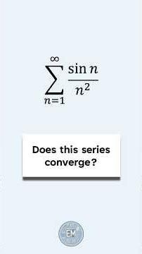Absolute convergence test + comparison test example for series #maths #calculus