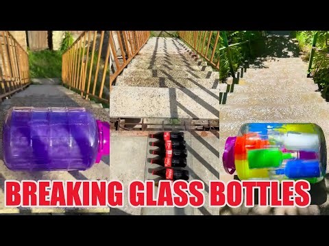 Breaking Glass Bottles & Balloon Drops 💥Crushing Crunchy & Soft Things!#asmr #satisfying
