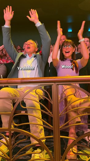 When the voices behind Meg and Hercules see the magic come to life on stage aboard the Disney Cruise Line #DisneyDestiny 💫 | Disney Parks