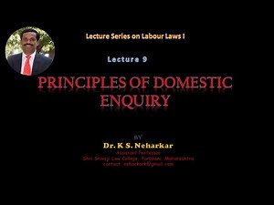 Principles of Domestic Enquiry