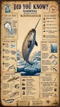The Unicorn of the Ocean 🦄🌊 | Meet the Mysterious Narwhal!” #narwhal