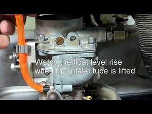Setting the float level on a Zenith 32-NDIX carburetor