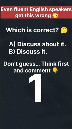 Stop Saying This Wrong ❌ | Discuss About vs Discuss