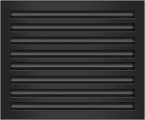 BUILDMART - 20x16 Modern AC Vent Cover - Decorative Black Aluminum Air Vent - Standard Linear Slot Diffuser - Heating and Cooling Register Grille for Ceiling, Walls & Floors - Texas Buildmart