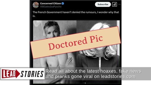 Fact Check: Photo Does NOT Show Younger Brigitte Macron, Who Did Not Transition From Male To Female -- Image is Altered | Lead Stories