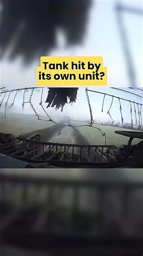 Did That Tank Really Hit Its Own Tank? #armoredvehicles #tankfootage #militaryshorts