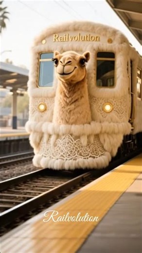 a train from the desert, a unique train with a large camel body