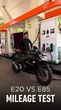 Testing E20 vs E85 mileage #shorts