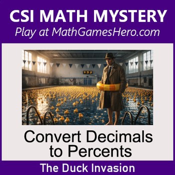 Convert Decimals to Percents | Digital CSI Math Mystery Game