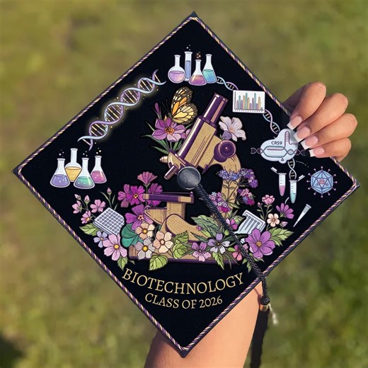 Biotechnology Graduation Cap Topper 2026, Biotech Grad Cap Decor, Science Graduation Cap, Biology Student Gift, STEM Graduation Cap - Etsy Canada