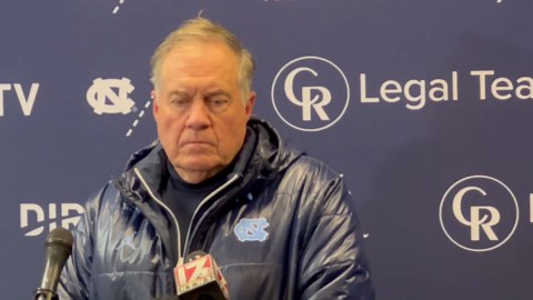 Bill Belichick postgame press conference video after UNC football loss at NC State
