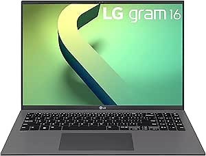 LG gram (2022) 16Z90Q Ultra Lightweight Laptop, 16" (1920 x 1200) IPS Display, Intel Evo 12th Gen i7 1260P Processor, 16GB LPDDR5, 1TB NVMe SSD, FHD Webcam, WiFi 6E, Thunderbolt 4, Windows 11, Gray