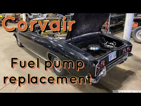 1967 Chevrolet Corvair fuel pump replacement.