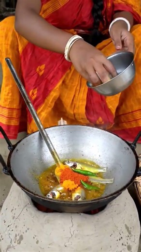 Village Girl Cooking Spicy Small Fish Curry | Traditional Village Cooking | Rural Life Food