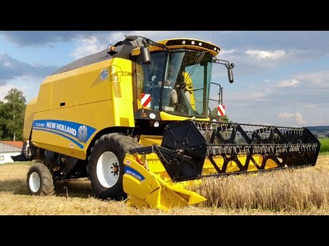 Die Getreideernte 2021 beginnt ☀️ New Holland Kompaktdrescher TC 5.80 im Einsatz!