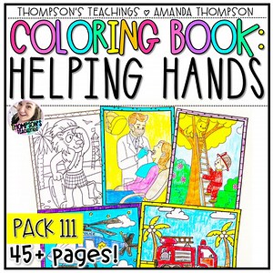 Helping Hands Coloring Book | Firefighter, Police, Doctor Coloring pages