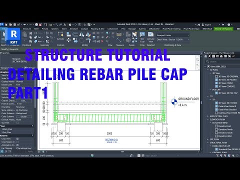 Revit Structure Detailing RCC Pile Cap Rebars Part1 ep23