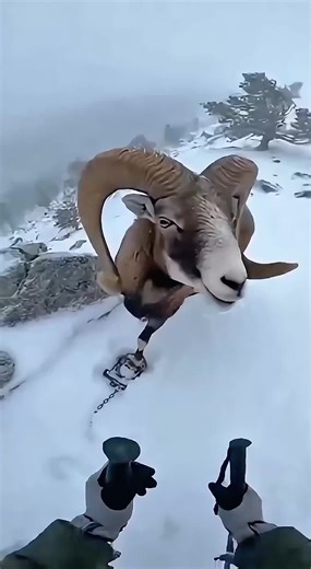 Sheep Stuck in Snow: A Heartwarming Nature Scene