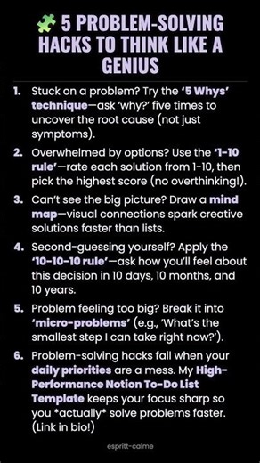 🧩 5 Problem-Solving Hacks to Think Like a Genius #ad (Verify Info)