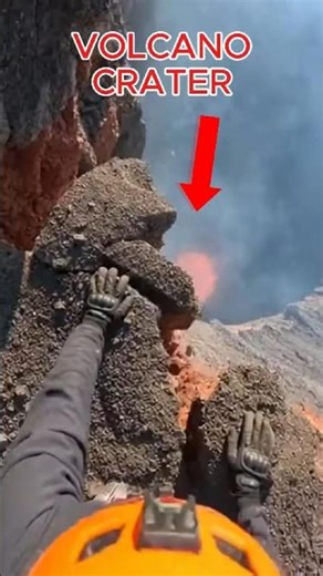 GoPro Shows Volcanologist Almost Plunging Into Active Volcano