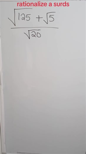 How to simplify and rationalize a Surds #surds #mathstudents #radical #rationalise