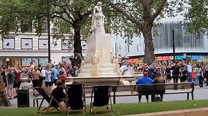 Scotland fans rally in Leicester Square ahead of Euros clash